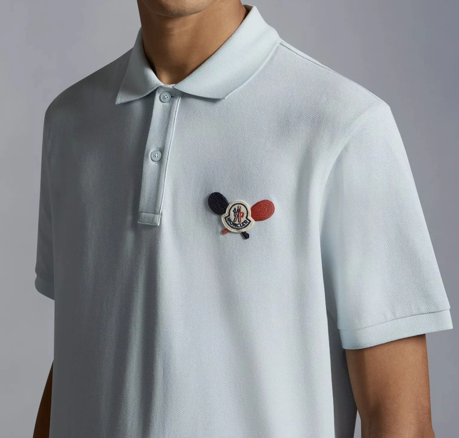 Moncler Tennis Logo Patch Polo Shirt