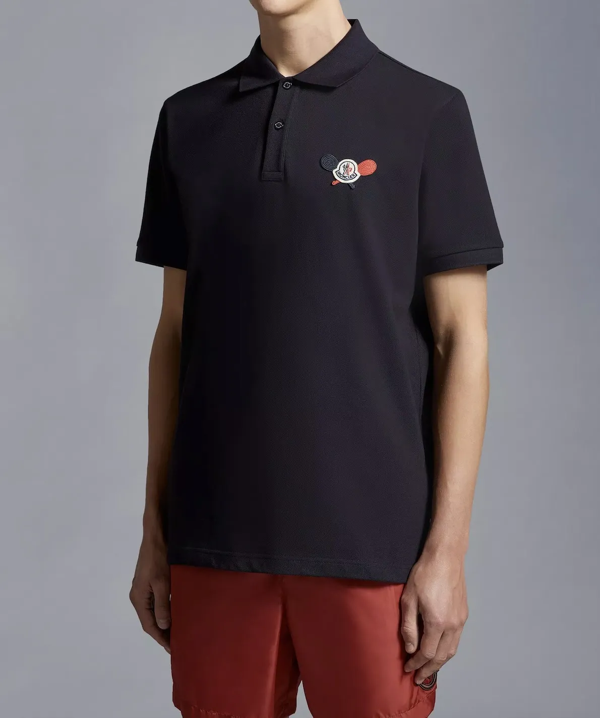 Moncler Tennis Logo Patch Polo Shirt