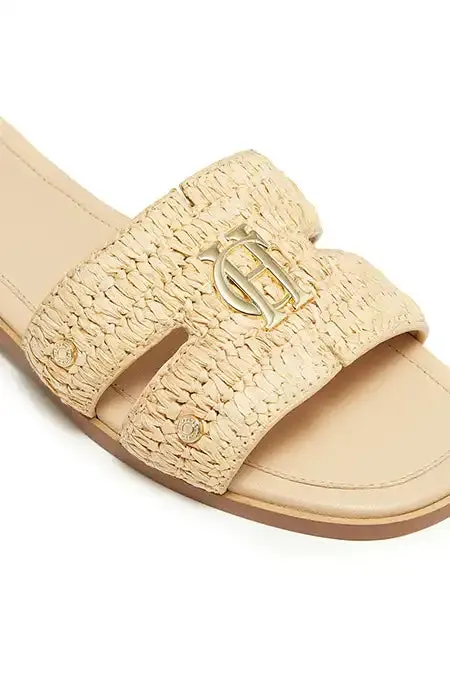 Monogram Slides (Natural Straw)