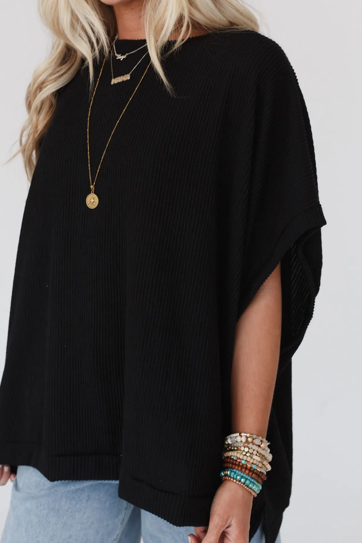 Black Moon Glow Knit Top