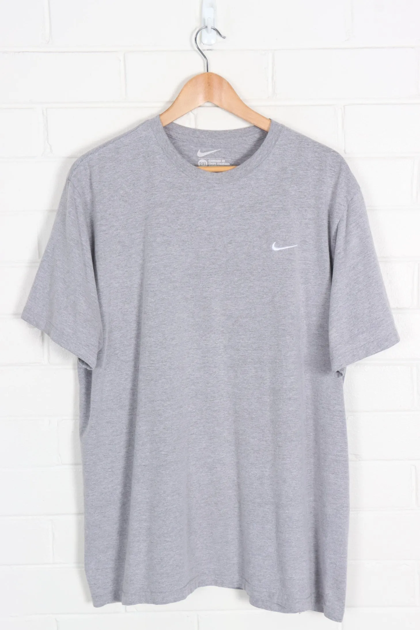 NIKE Light Grey White Embroidered Swoosh XL