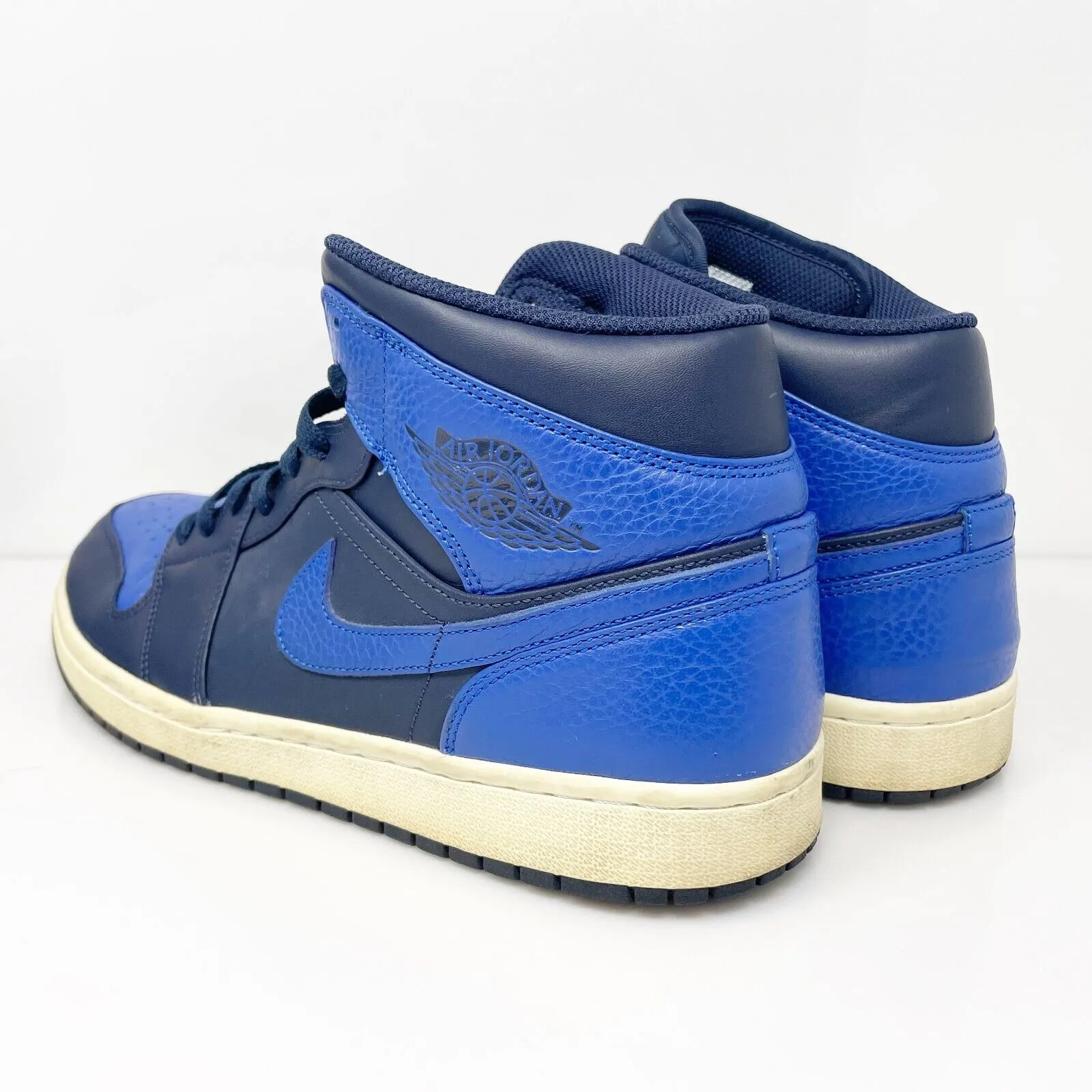 Nike Mens Air Jordan 1 Mid 554724-412 Blue Basketball Shoes Sneakers Size 11