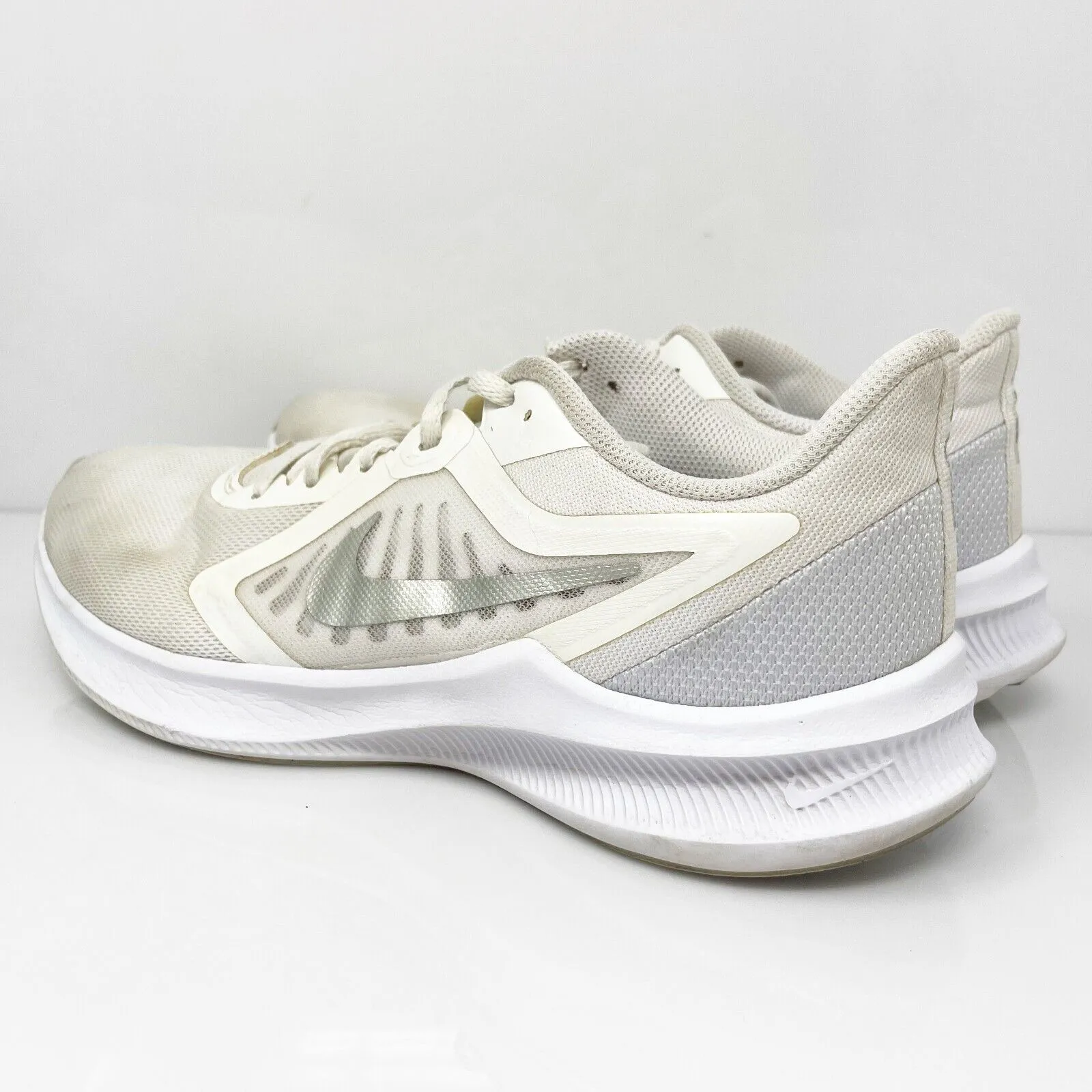 Nike Womens Downshifter 10 CI9984-100 White Running Shoes Sneakers Size 9