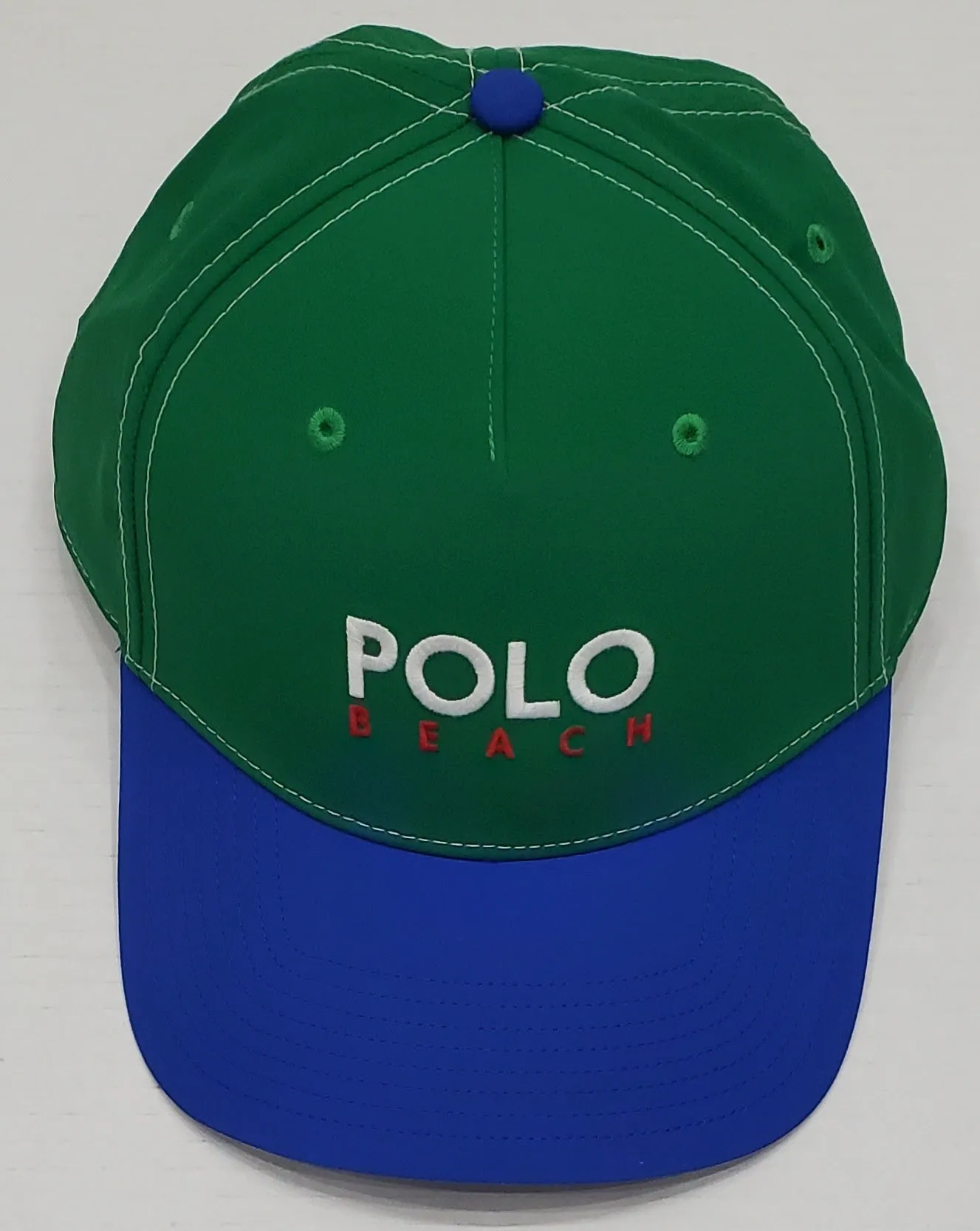 Nwt  Polo Ralph Lauren Green Polo Beach Adjustable Strap Back Hat