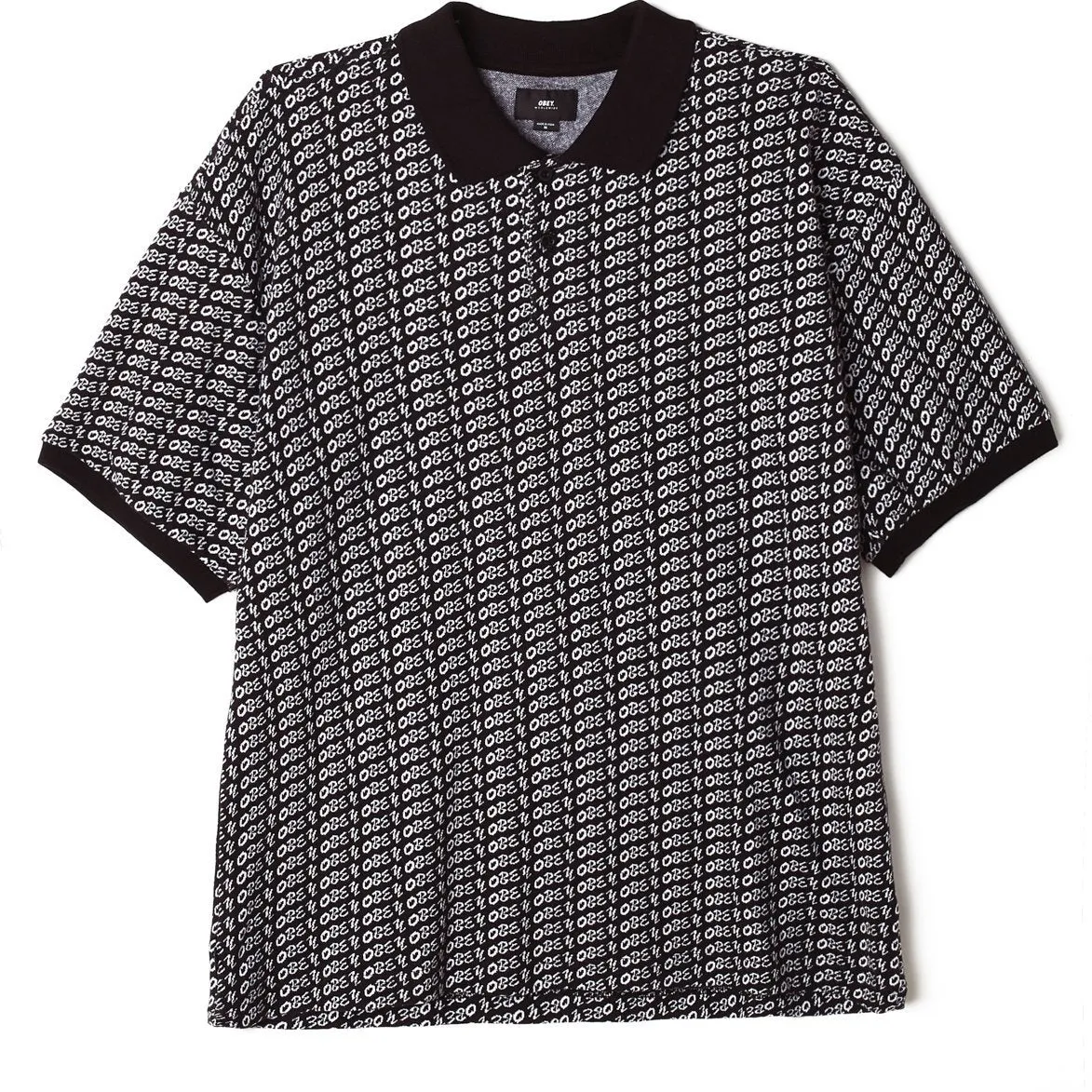 OBEY CUTTER POLO S/S // BLACK MULTI