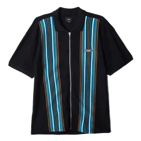 OBEY KELLY CLASSIC ZIP POLO S/S // BLACK MULTI