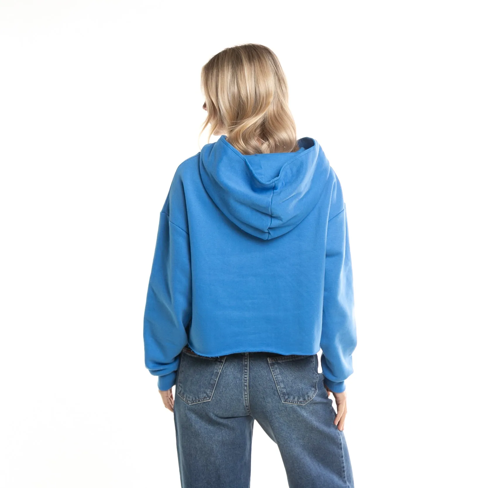 Old School Kangaroo Hoodie in Dazzling Blue