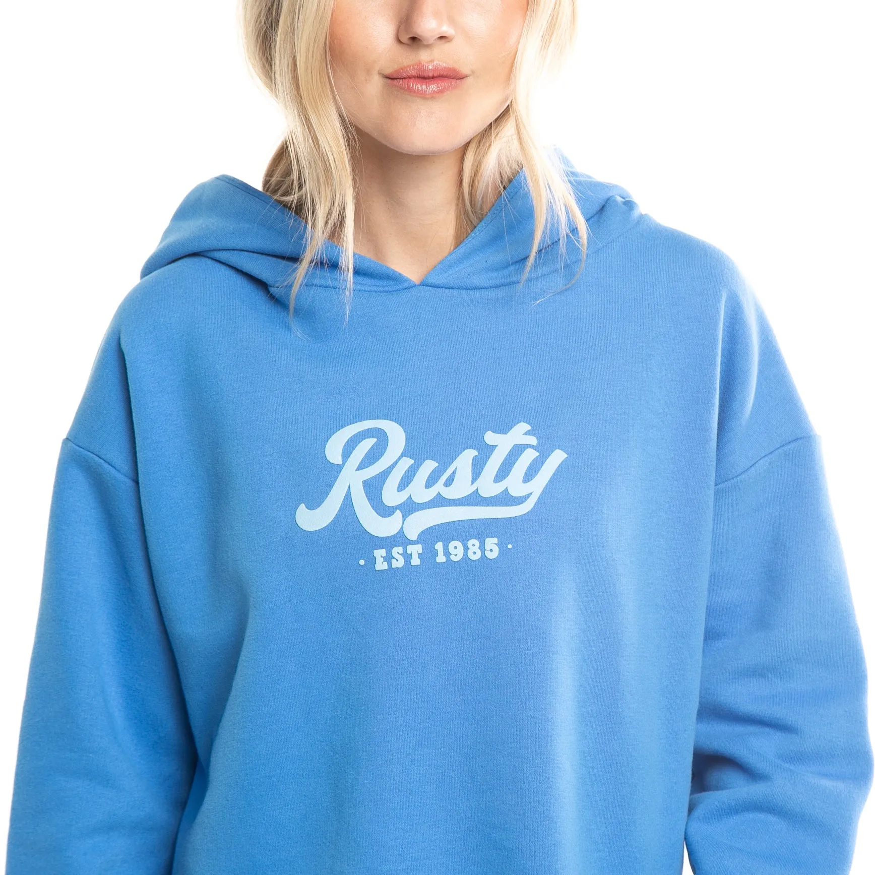 Old School Kangaroo Hoodie in Dazzling Blue