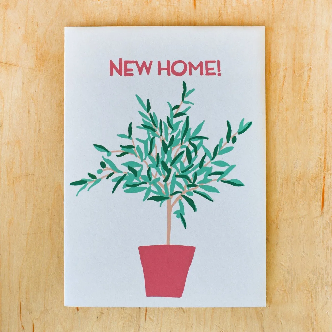 Olive Tree Moving Announcement: Housewarming Card