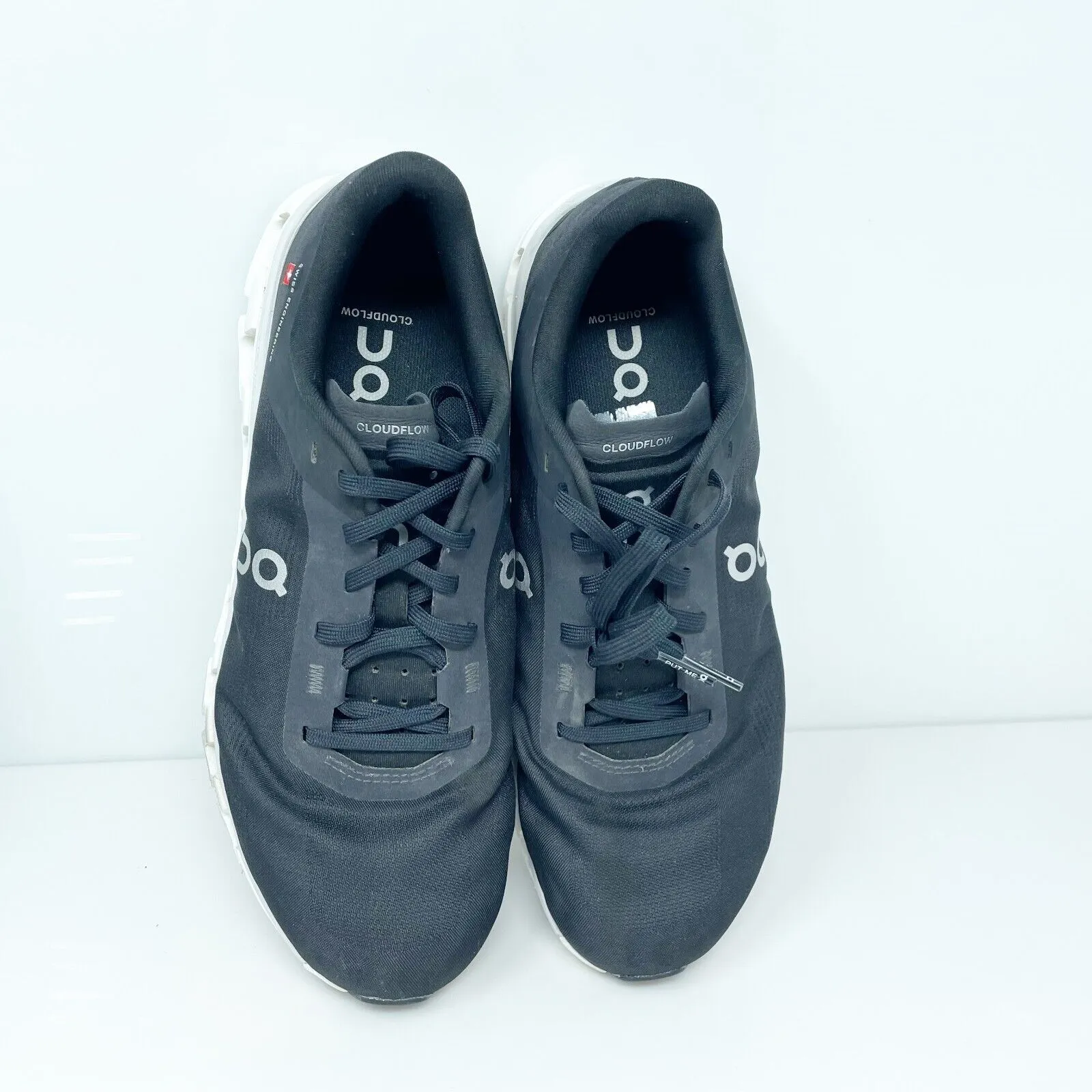 On Womens Cloudflow 4 Black Running Shoes Sneakers Size 8.5