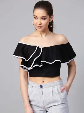 One Shoulder Ruffle Top