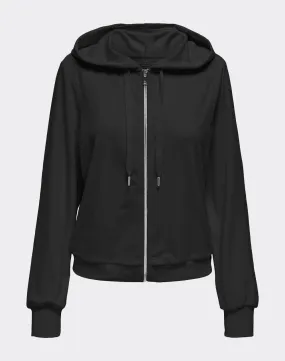 ONLY ONLREBEL L/S ZIP STRING HOOD CC SWT