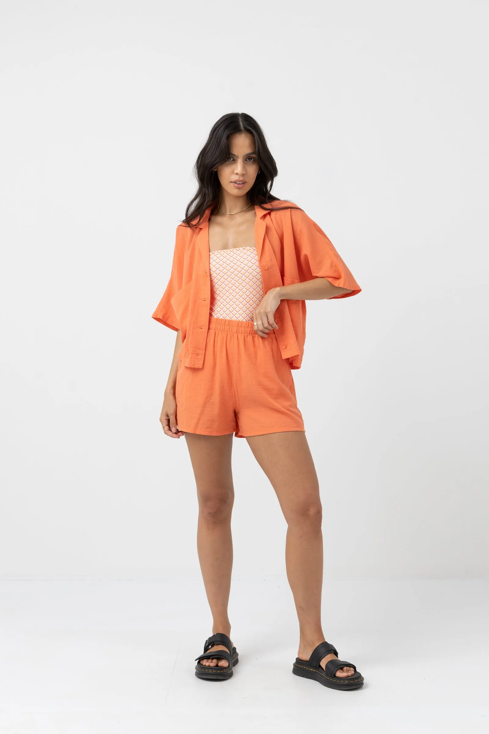 Orange Astrid Shorts