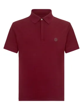 Organic Cotton Piqué Stretch Polo Shirt - Tibetan Red