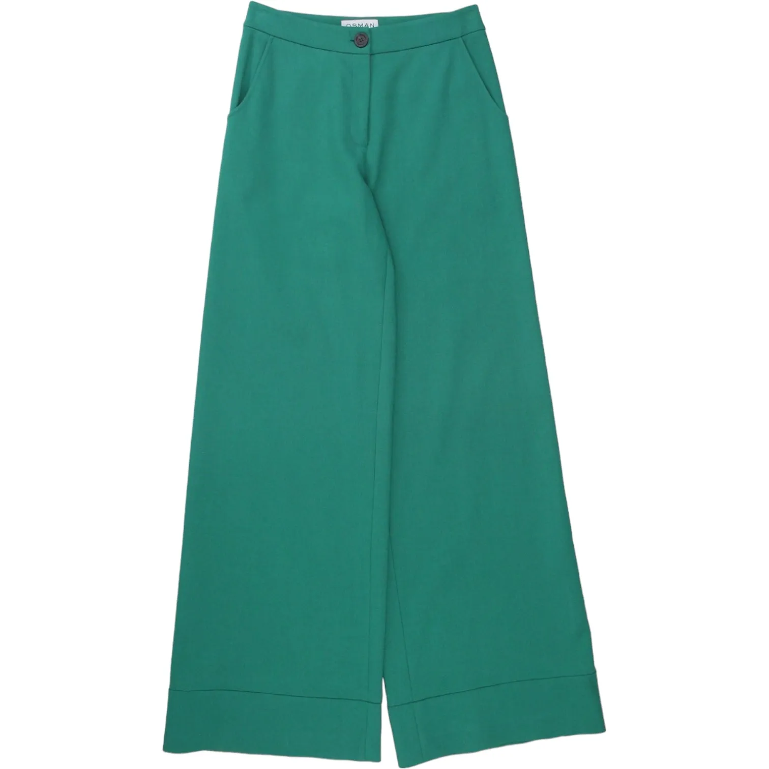 Osman Green Long Flared Trousers