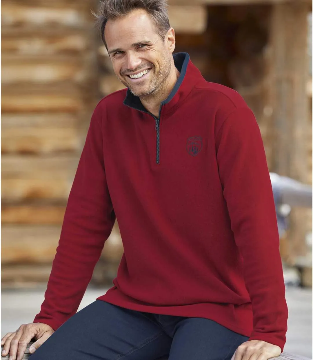 4-Pack Men's Microfleece Half-Zip Jumpers