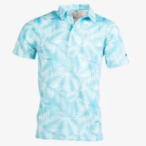 Palm Leaf Golf Polo Shirt for Cool Performance