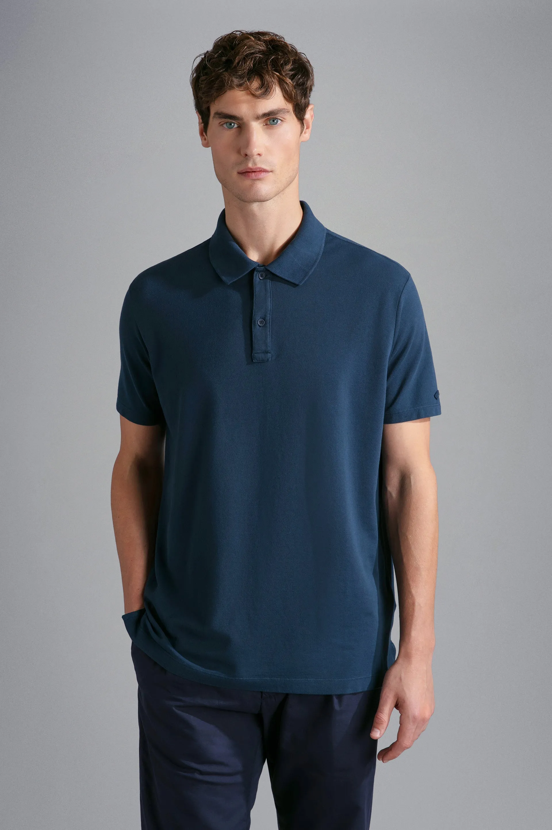 Paul & Shark Blue Cotton Piqué Polo