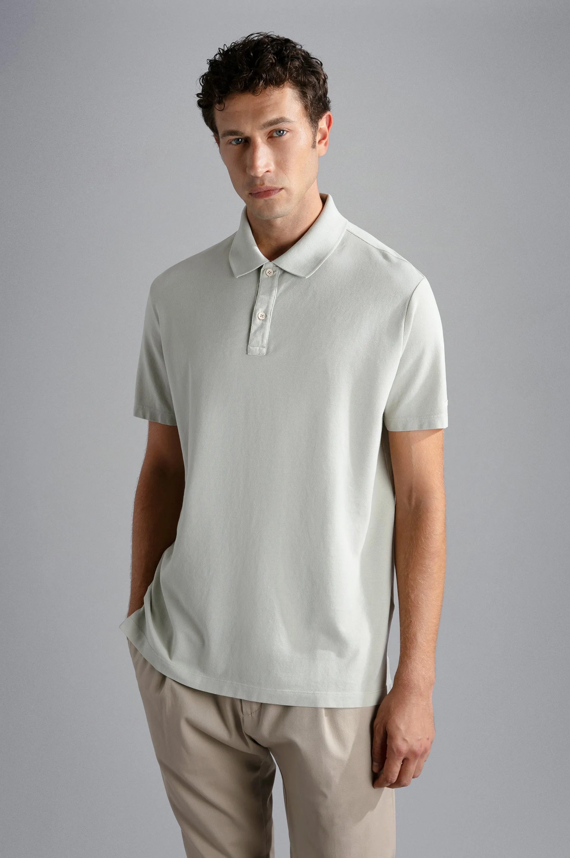 Paul & Shark Cotton Piqué Polo in Almond