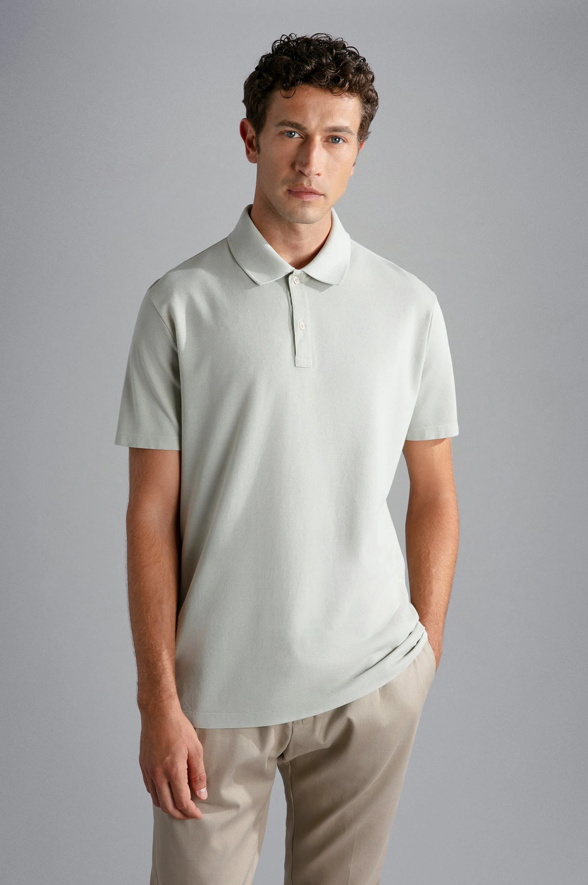 Paul & Shark Cotton Piqué Polo in Almond