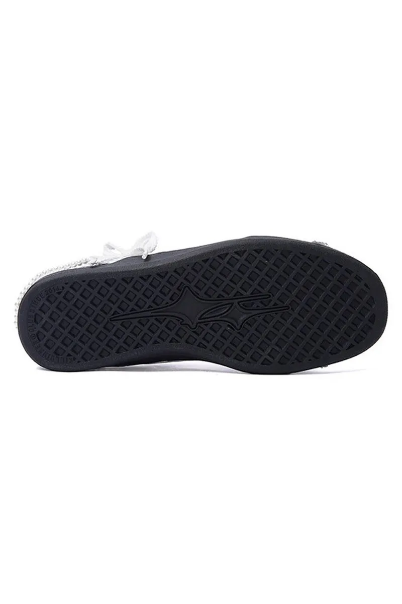 Pearl Black Unisex Retro Low Top Trainers