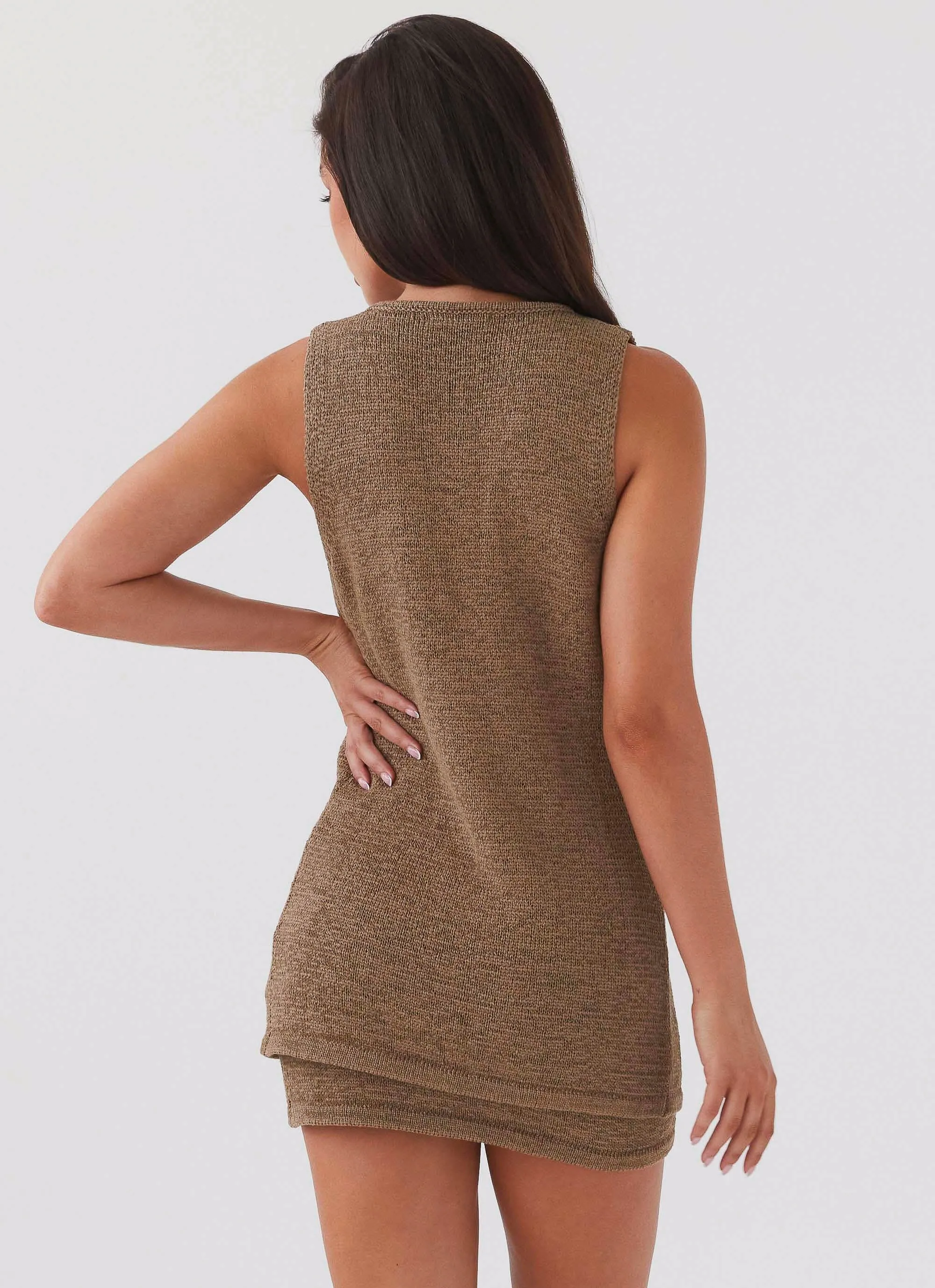 Peppermayo Exclusive - Capri Glow Knit Skirt - Khaki