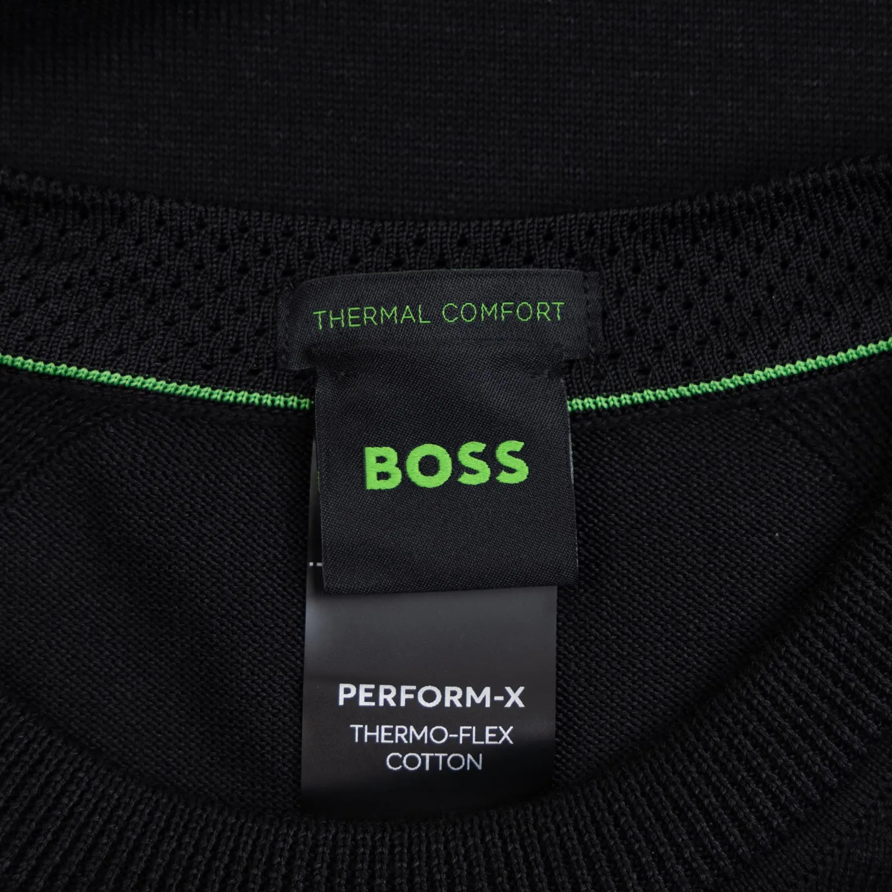 Black Crew Neck Knit Top SS24 - Perform-X Collection