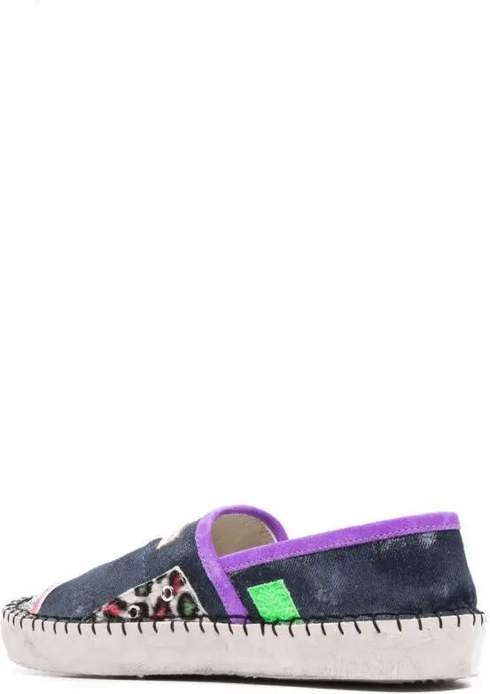 Philippe Model Paris Marseille slub-texture espadrilles Blue