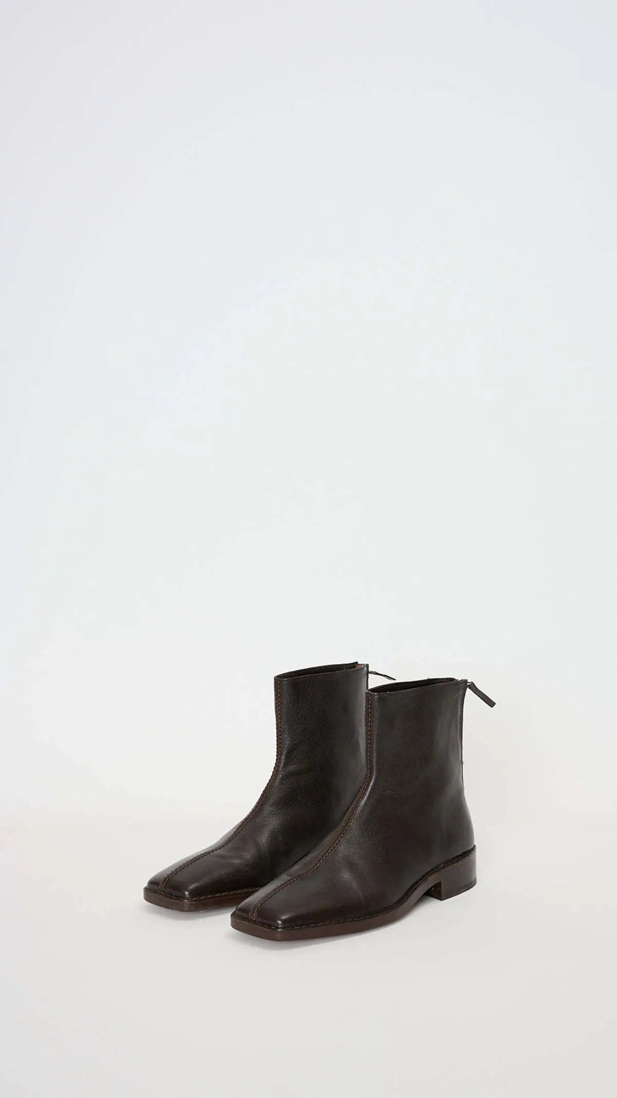 Piped Zipped Mushroom Boots