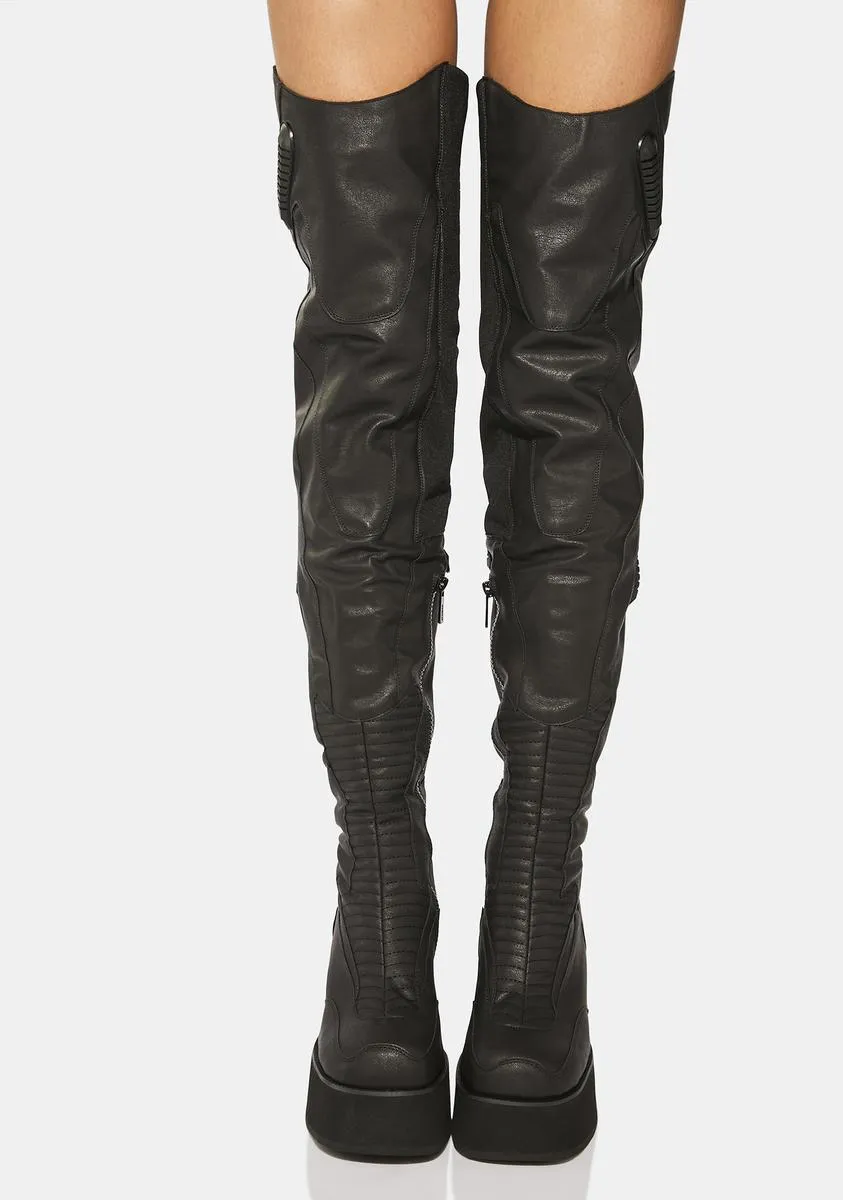 Plateau Over Knee Boots-