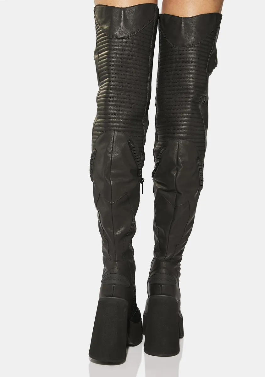 Plateau Over Knee Boots-