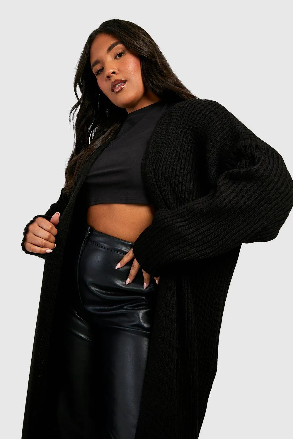 Plus Size Maxi Knit Cardigan | boohoo