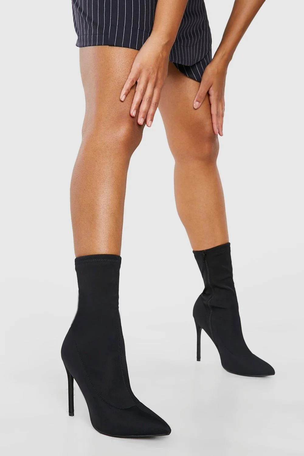 Pointed Toe Stiletto Sock Boots