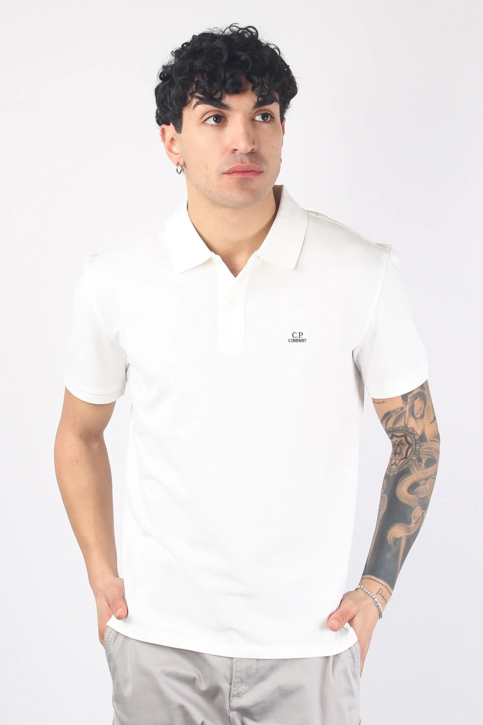 Regular Gauze White Polo Piquet