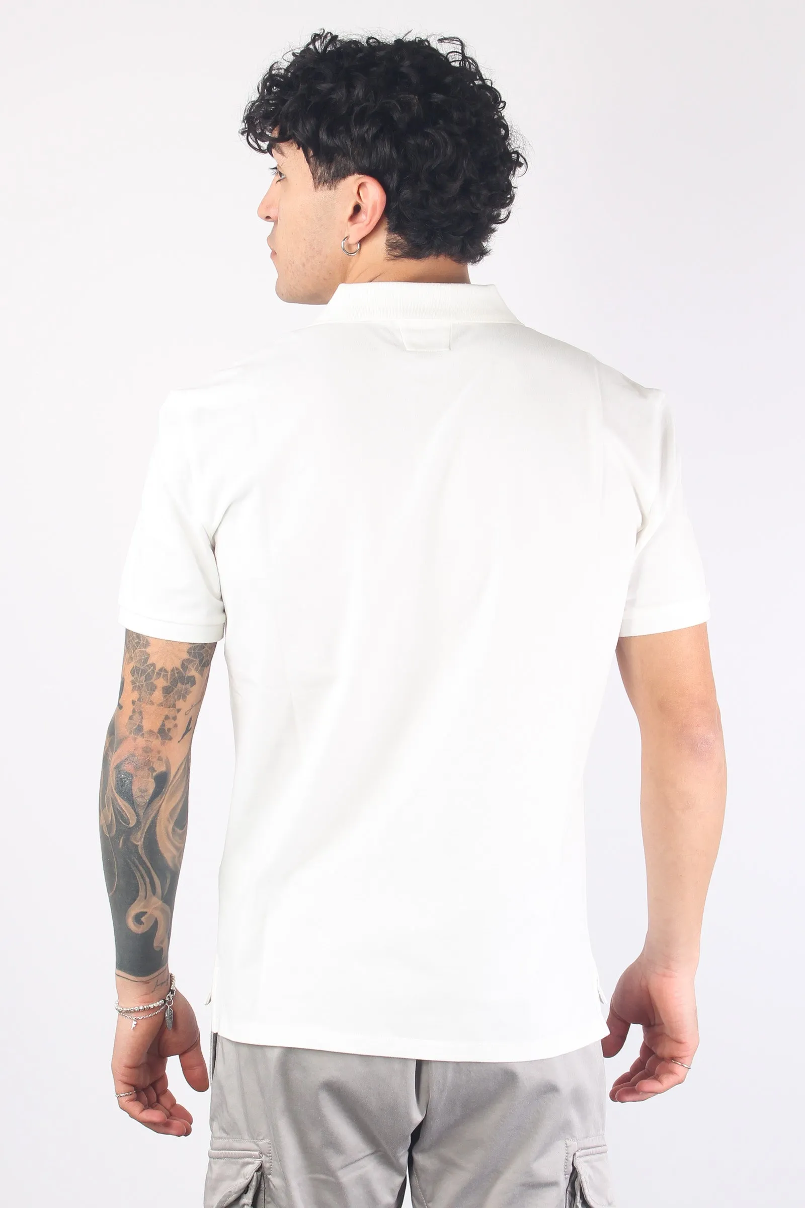 Regular Gauze White Polo Piquet