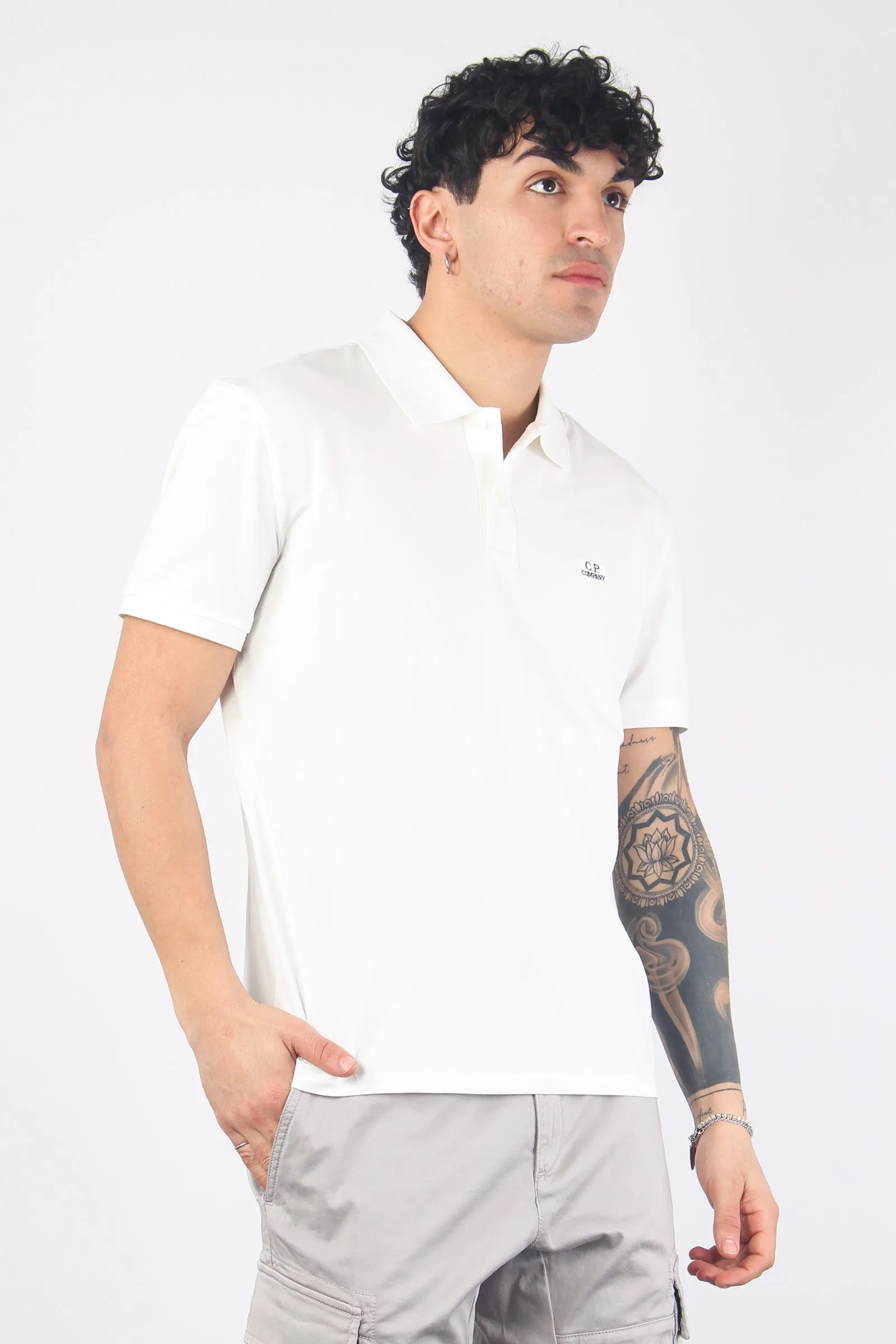 Regular Gauze White Polo Piquet