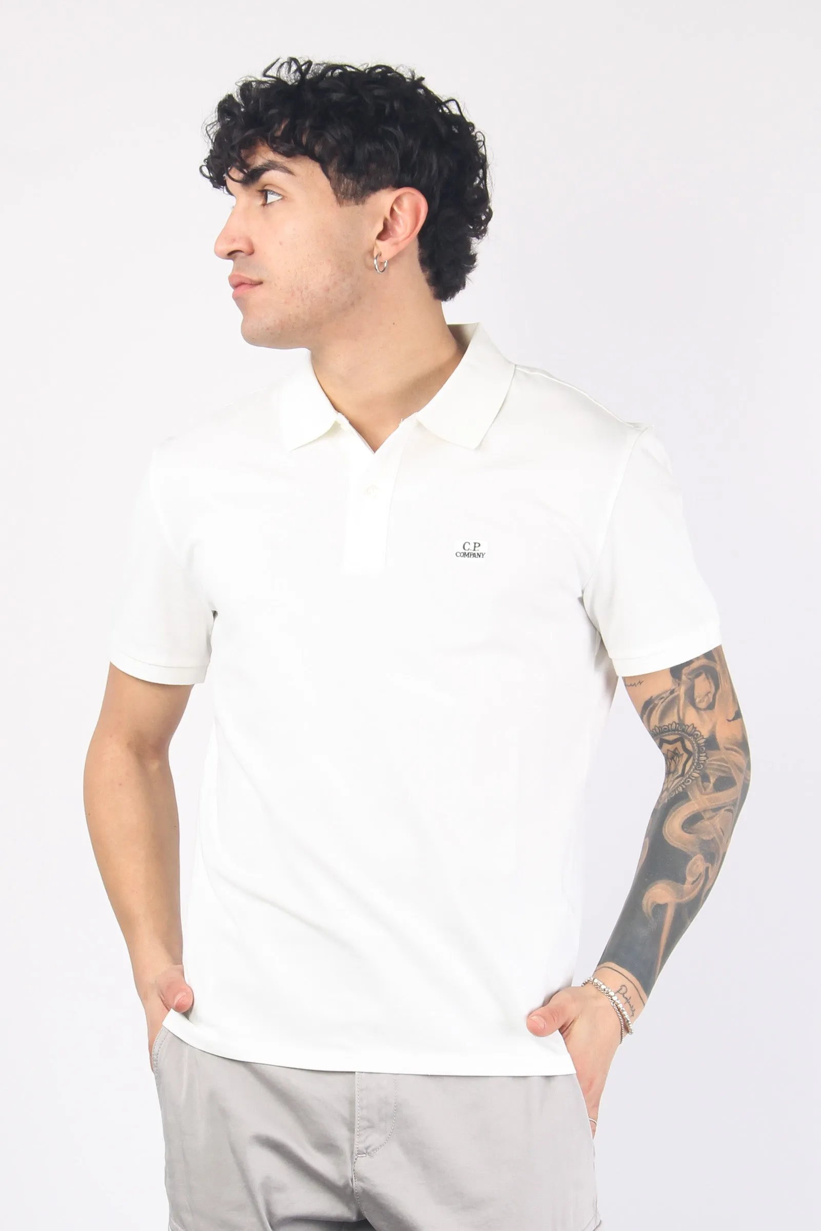 Regular Gauze White Polo Piquet