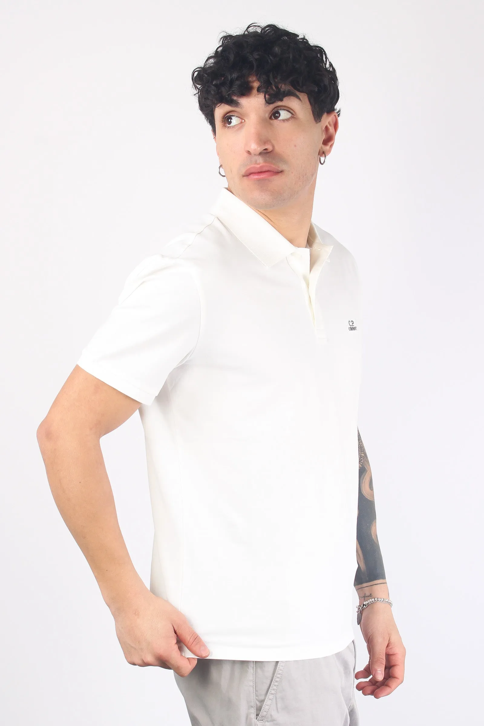 Regular Gauze White Polo Piquet