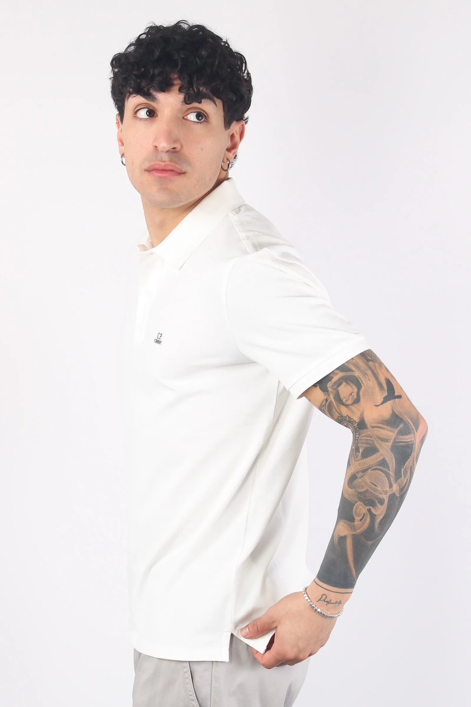 Regular Gauze White Polo Piquet