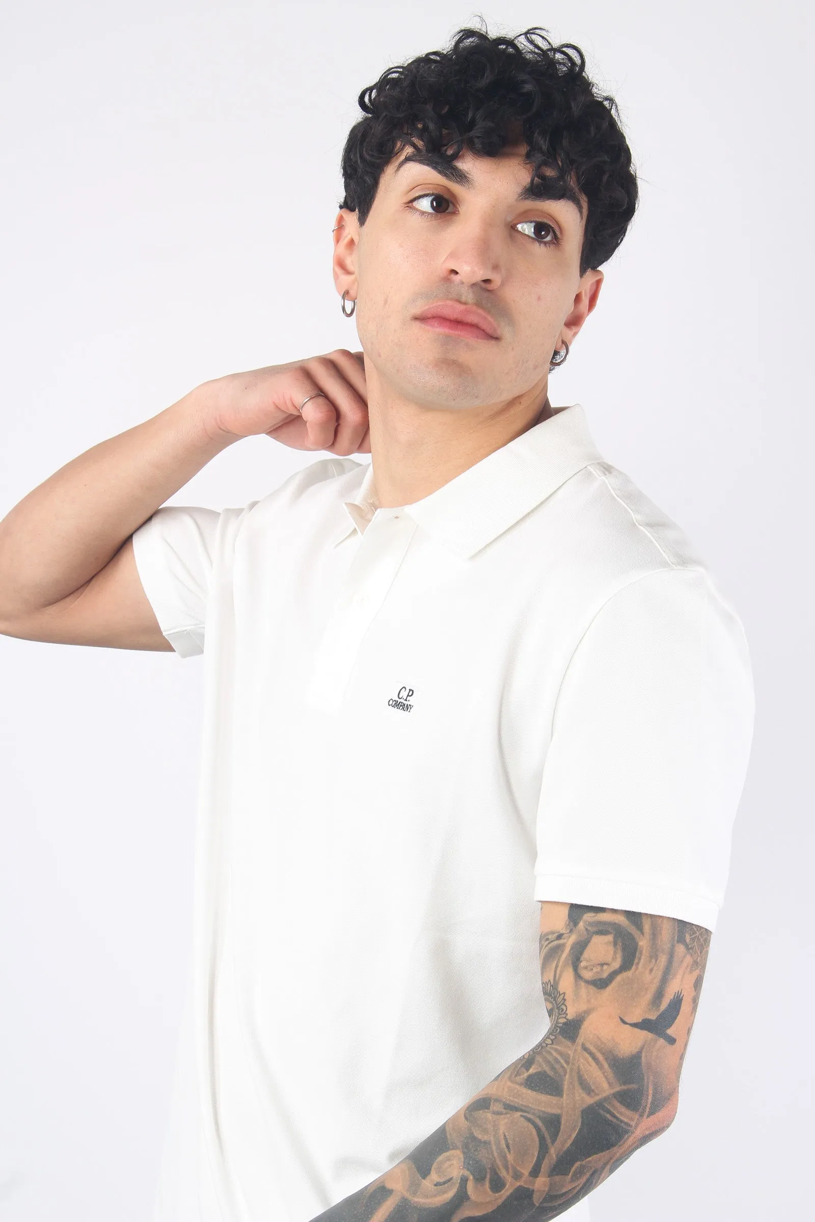 Regular Gauze White Polo Piquet