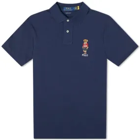 Polo Ralph Lauren Polo Sport Bear Slim Fit Polo in Cruise Navy