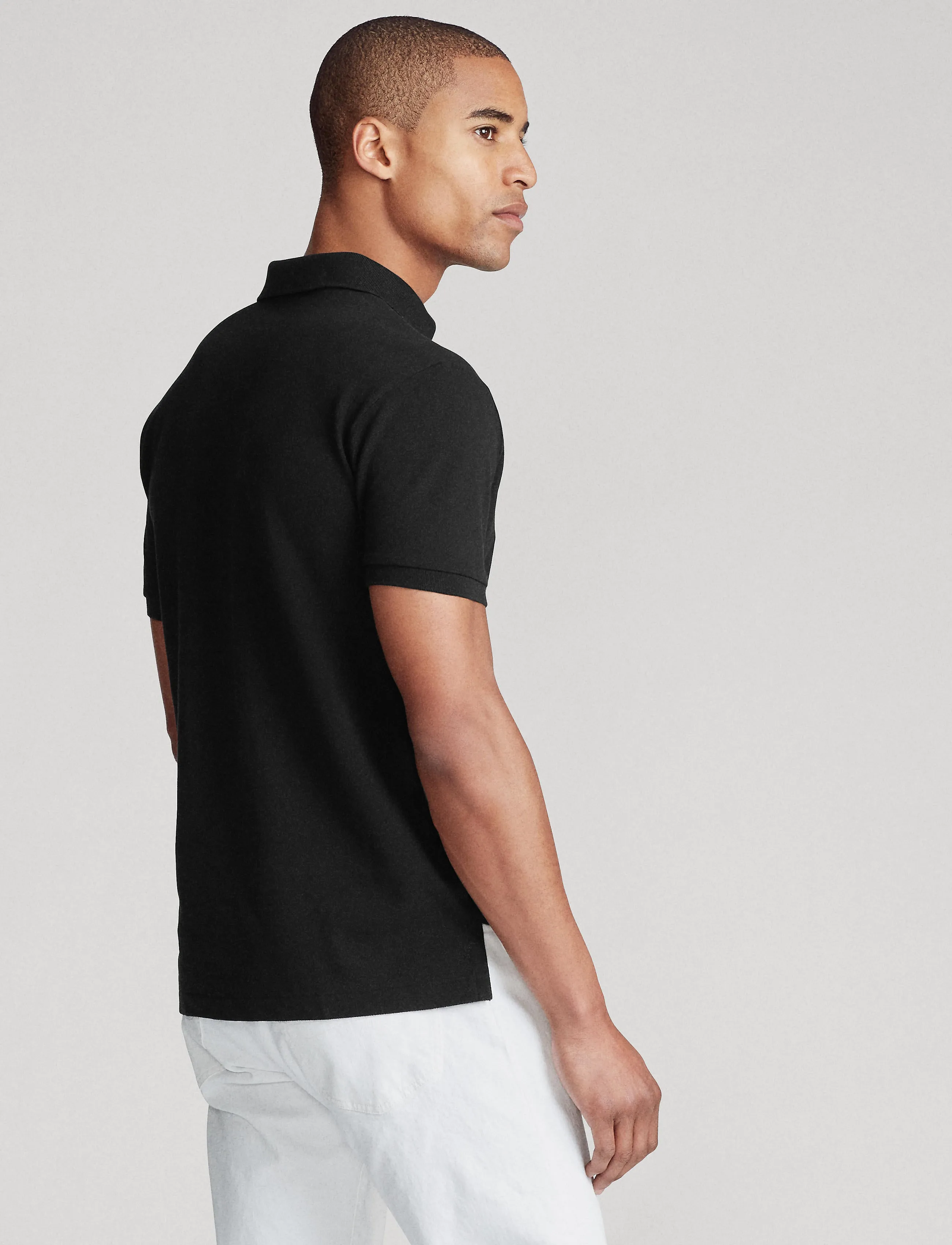 Polo Ralph Lauren Slim Fit Mesh Polo Black