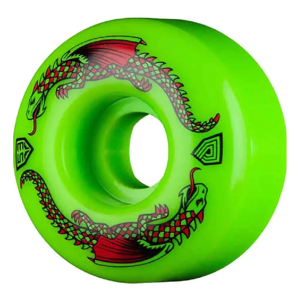 Powell Peralta Dragon Formula Skateboard Wheels Green 53mm x 32mm 93a