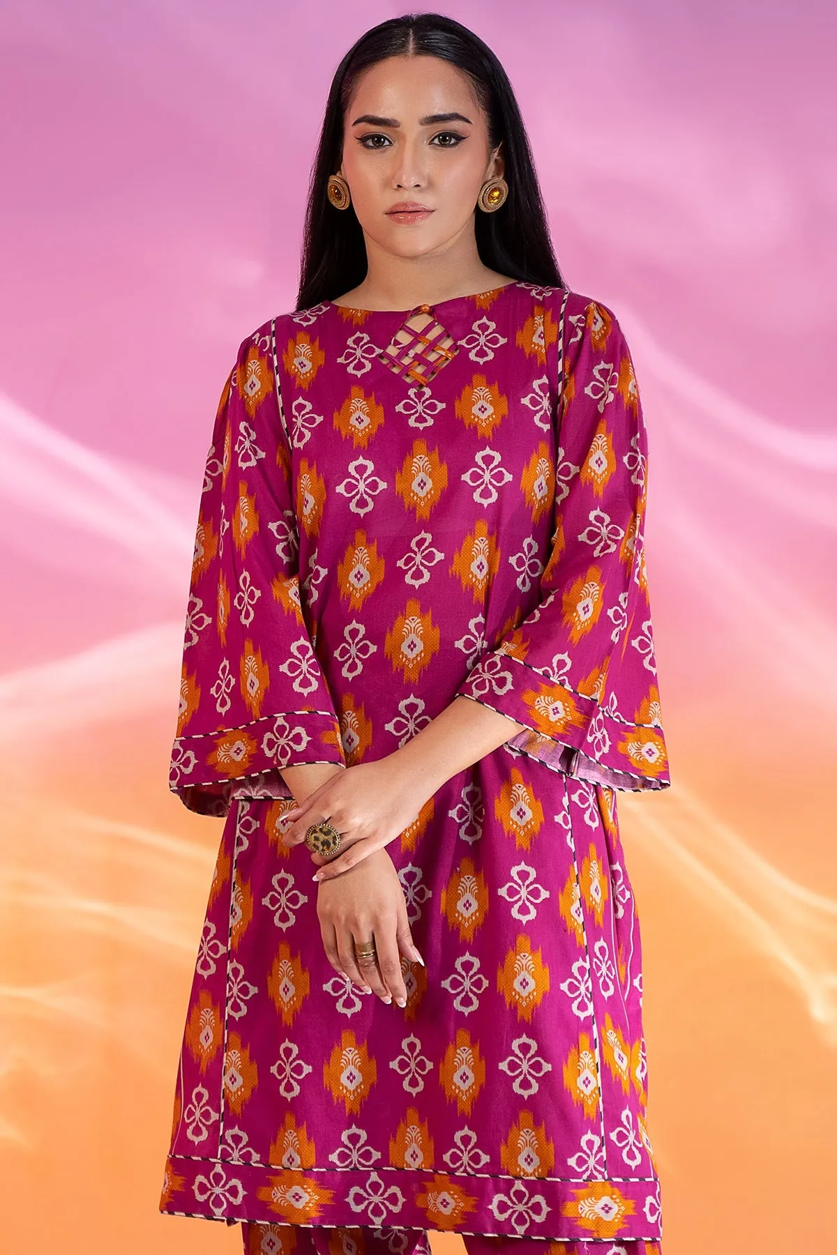 Printed Cotton Shirt and Trouser Set CPM-4-274