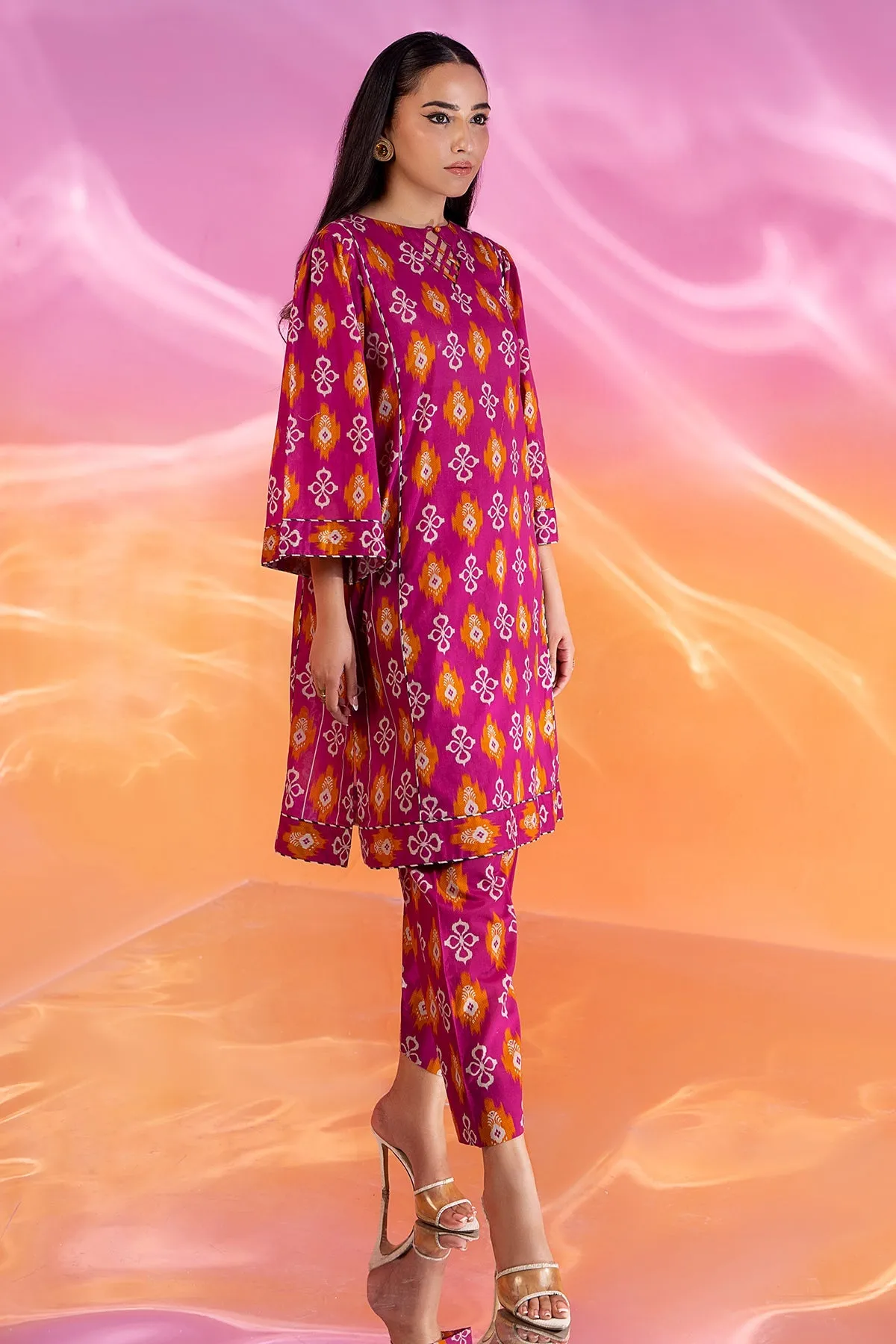 Printed Cotton Shirt and Trouser Set CPM-4-274