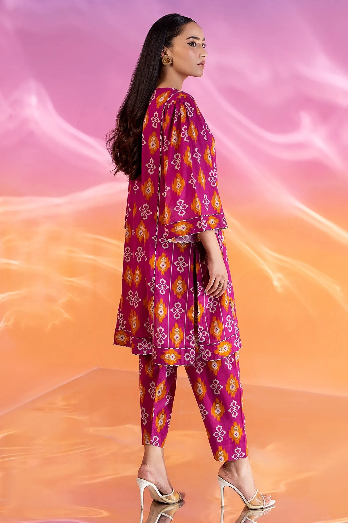 Printed Cotton Shirt and Trouser Set CPM-4-274