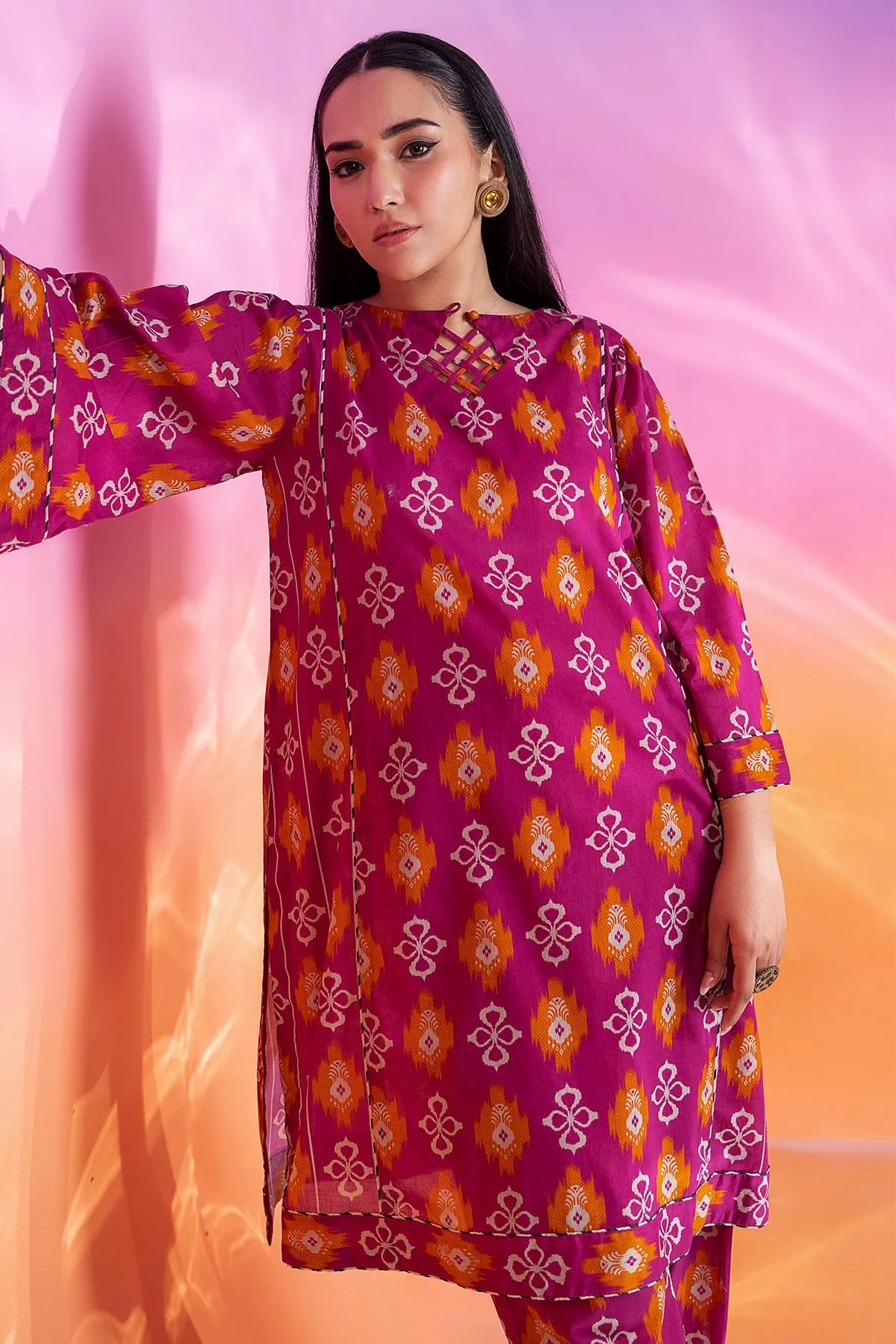 Printed Cotton Shirt and Trouser Set CPM-4-274