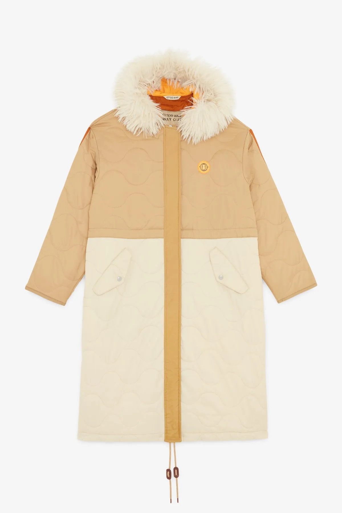 Puffer long jacket with hood