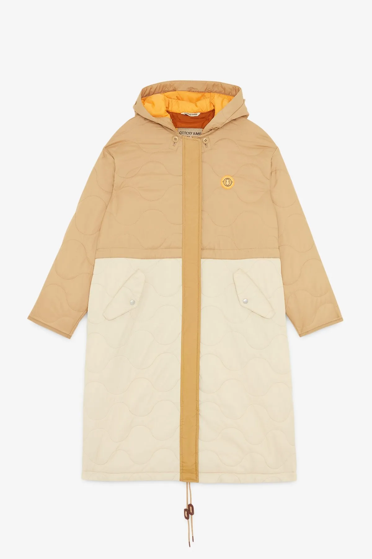 Puffer long jacket with hood