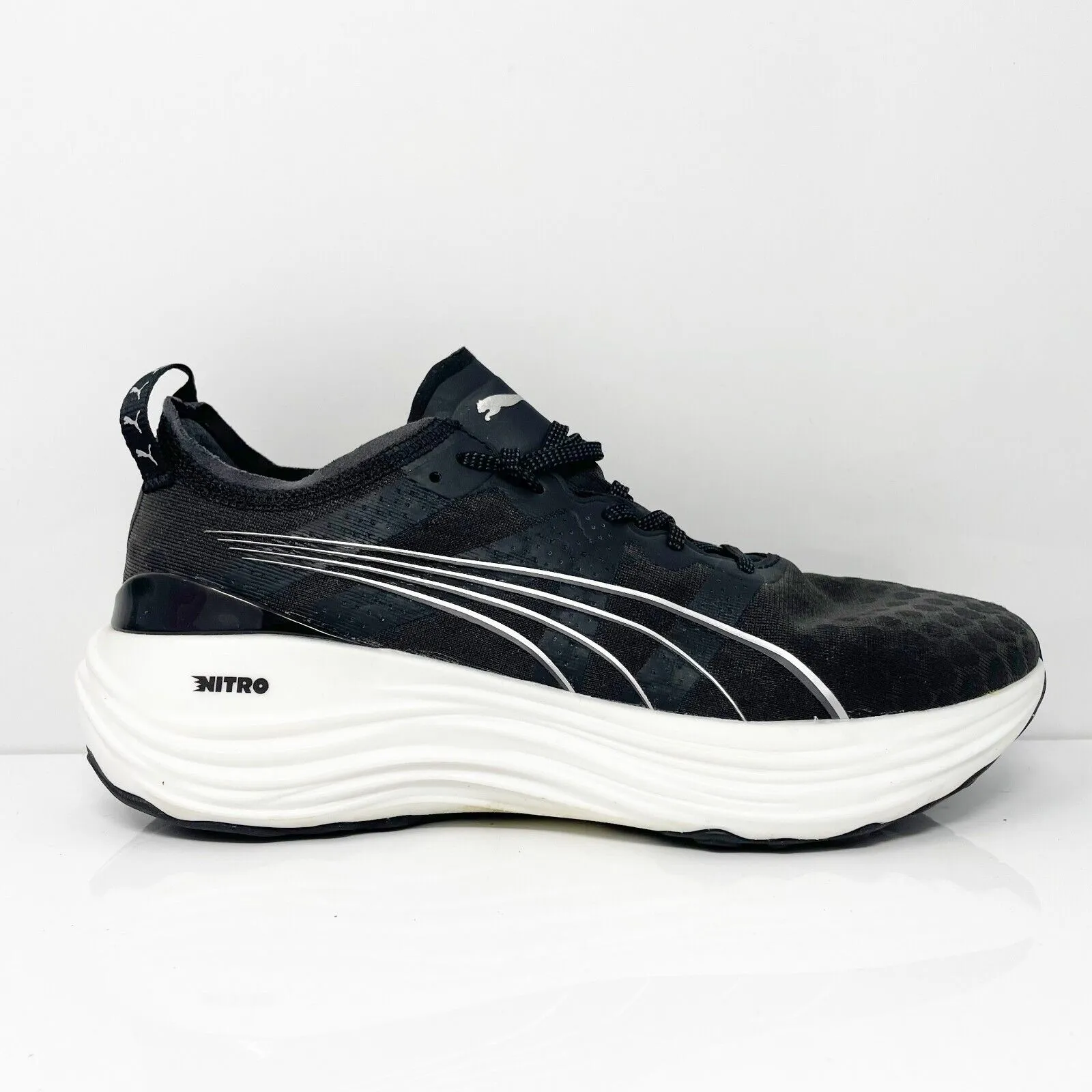 Puma Womens ForeverRun Nitro 377758-01 Black Running Shoes Sneakers Size 9.5